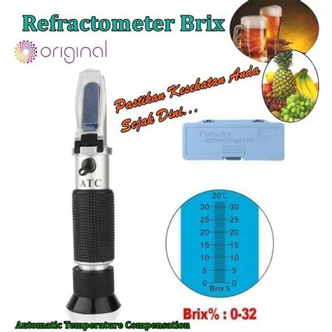 Jual Refractometer Brix With ATC Alat Ukur Kadar Gula Makanan