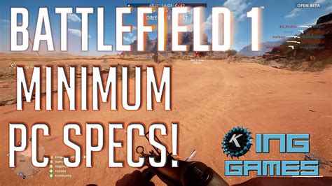 Battlefield 1 MINIMUM PC SPECS BF1 PC Gameplay YouTube