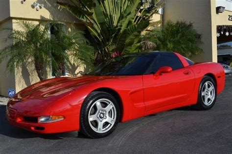 1998 CHEVROLET CORVETTE COUPE TARGA 43K MILES 6 SPEED MANUAL LEATHER RED