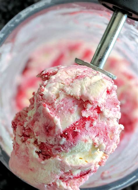 Raspberry Ripple No Churn Ice Cream Recipe Cuisine Fiend