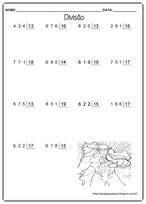 Só Continhas Divisão Dois Algarismos 5º Ano Atividade de Divisão