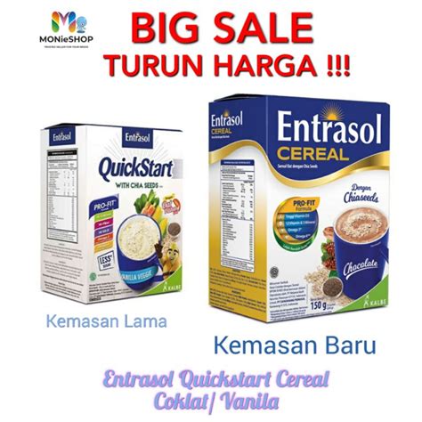 Jual Monieshop Entrasol Cereal Quick Start Quickstart Vanila