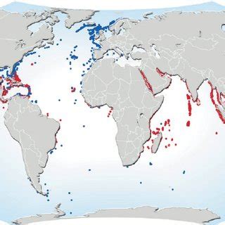 Known Global Distribution Of Tropical Warm Water And Cold Water