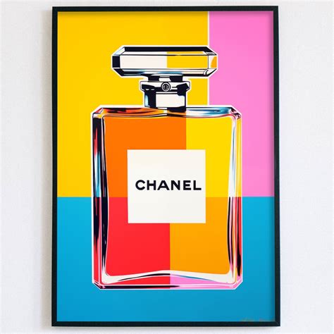 Chanel Poster No5 Perfume Print Andy Warhol Pop Art Coco Chanel