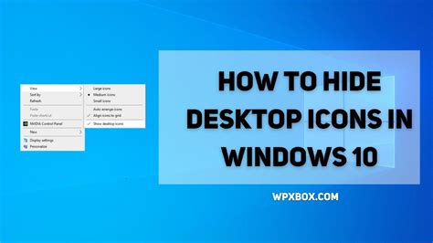 How to Hide Desktop Icons in Windows 11/10 [Easy Methods]