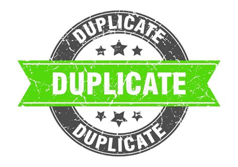 Duplicate Stamp Stock Vector Illustration Of Seal Grunge