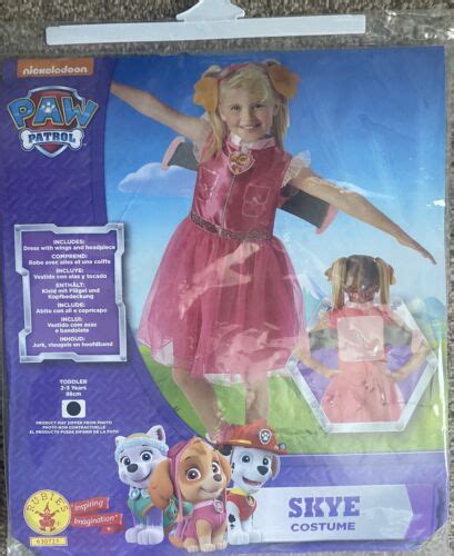 Paw Patrol Skye Fancy Dress Costume Age 2 3 Years Rubies Ebay