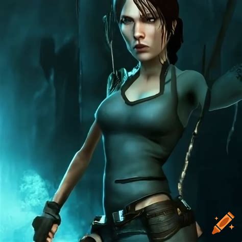 Lara Croft Tomb Raider Underworld Wearing A Wetsuit Petrification