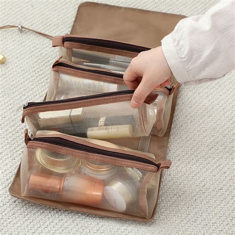 Vonter Roll Up Toiletry Bag Travel Cosmetic Case Organizer Portable