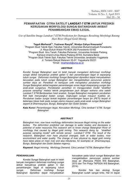 PDF PEMANFAATAN CITRA SATELIT LANDSAT 7 ETM UNTUK DOKUMEN TIPS