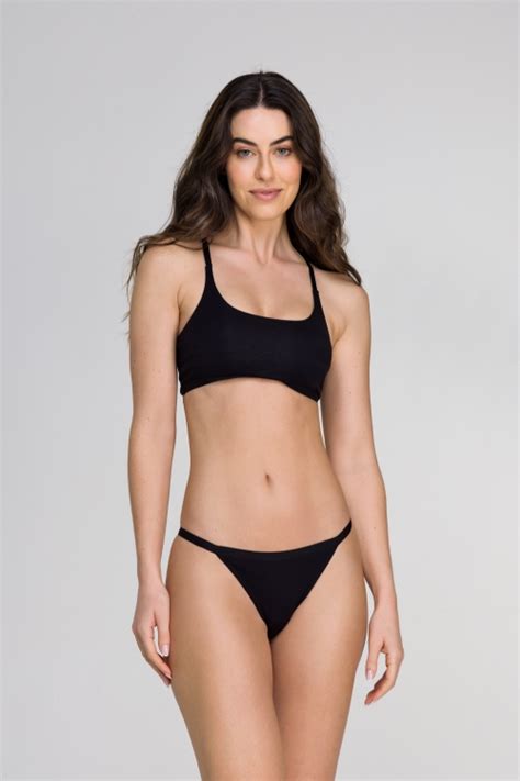 Calcinha String Em Viscose Sol Preto Jescri Lingerie De Qualidade E