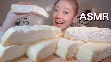 Asmr Crepe Cake【咀嚼音 Mukbang Eating Sounds】 Youtube