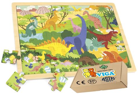 Uk Adanka Drewniana Puzzle El Dinozaury Zabawka Dla Lat Latka