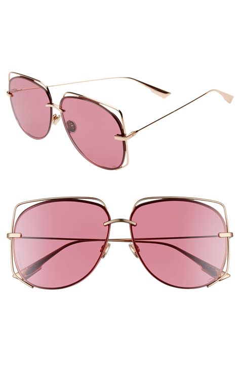 Dior Synthetic Stellair 61mm Aviator Sunglasses In Gold Pink Pink Lyst