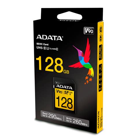 ADATA Premier ONE 128GB SDXC UHS-II U3 Class10 V90 3D NAND 4K 8K Ultra