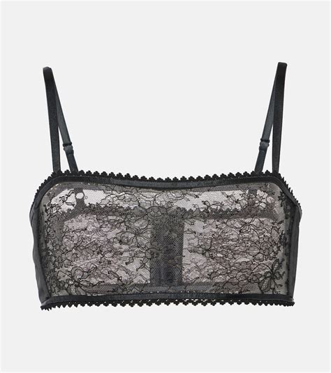 Floral Lace Bralette In Black Wardrobe Nyc Mytheresa