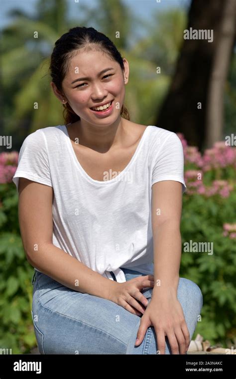 Filipina Female Smiling Stock Photo Alamy