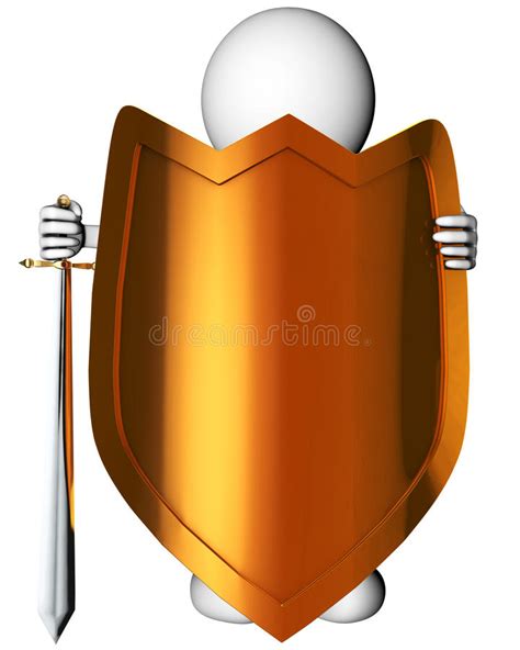 Man With Sword And Shield Stock Illustration Illustration Of Security