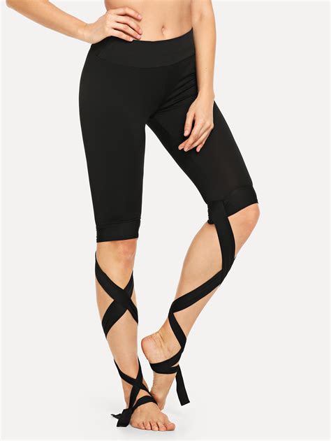 Criss Cross Knot Leggings Romwe