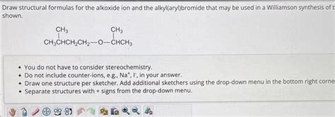 Solved Draw structural formulas for the alkoxide ion and the | Chegg.com