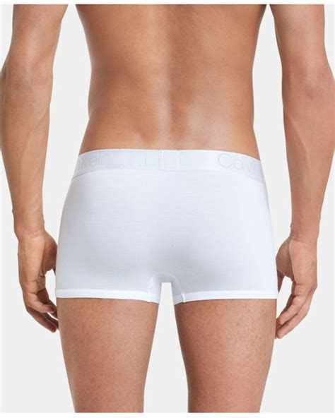 Calvin Klein Mens Ultra Soft Modal Trunks In White For Men Lyst