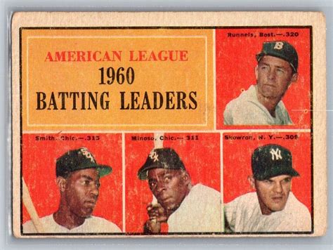 Topps American League Batting Leaders Minoso Skowron Ebay