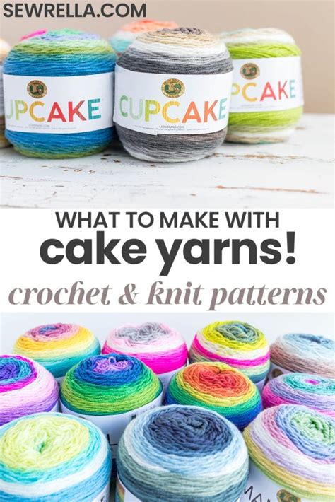 Knit And Crochet Patterns With Lion Brand Cake Yarns Sewrella