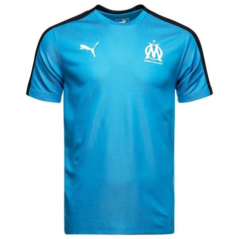 Marseille Training T Shirt Stadium Bleu Azur PUMA Black