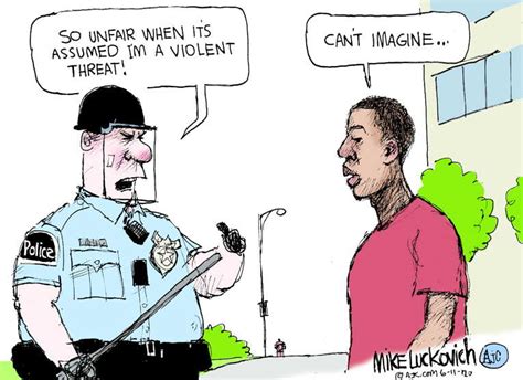 Political Cartoon On Policing Practices Under Scrutiny By Mike