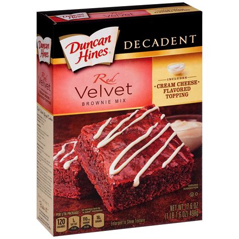 Duncan Hines Decadent Red Velvet Brownie Mix 17 6 Oz Box