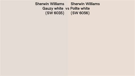 Sherwin Williams Gauzy White Vs Polite White Side By Side Comparison