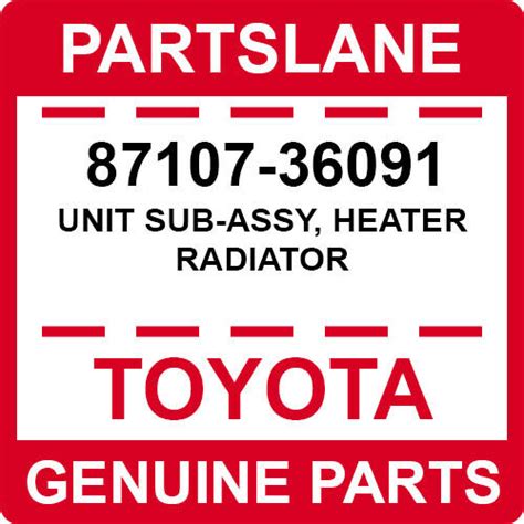 Toyota Oem Genuine Unit Sub Assy Heater Radiator Ebay