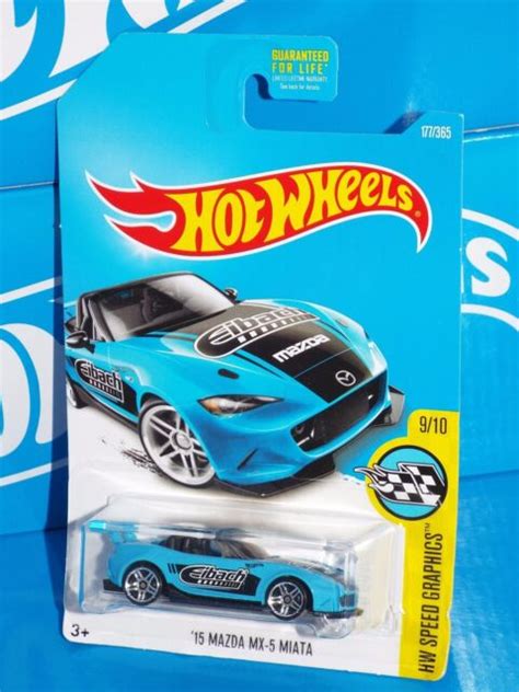 Hot Wheels 2017 HW Speed Graphics 15 MAZDA Mx 5 Miata 177 365 Light