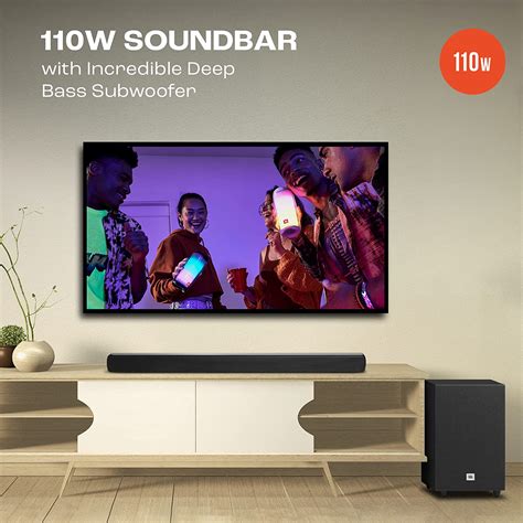 Jbl Cinema Sb Dolby Digital W Soundbar With Wired Subwoofer For