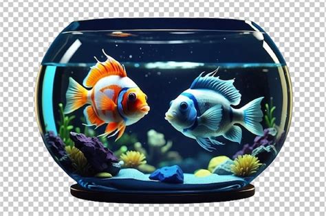 Premium Psd D Render Of A Cute Tropical Fish In Bowl