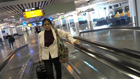 Aruna Hari Sharma Waking To Gate Z23 For Flying United At Frankfurt