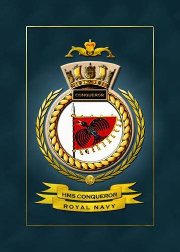 HMS CONQUEROR - SUBMARINE - SHIPS CREST | My Vxw Site Z4zmk6 1