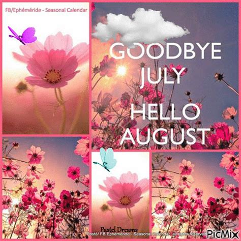 Hello August Bienvenue août Image de bonne journée Image bonjour