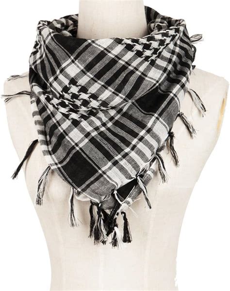 Butterme Sciarpa Unisex In Cotone Shemagh Army Keffiyeh Con Collo