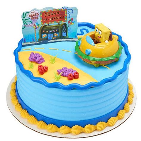 Spongebob Krabby Patty Cake Topper Cake Decoration Decoset Etsy