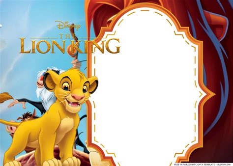 18 The Lion King Birthday Invitation Templates Drevio Free And