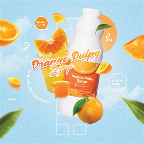 Jual Sirup Minuman Rasa Orange Pulpy Gee Zie Concentrate 1 2kg Shopee