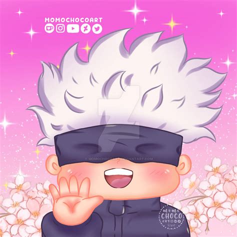 Gojo Satoru Chibi By Momochocoart On Deviantart