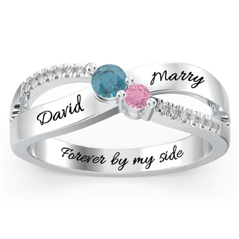 Infinity Promise Ring With Accents Getnamenecklace