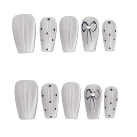 Nude Polka Bows Reusable Hamade Press On Nails L Shop Today Get It Tomorrow