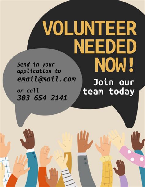 Volunteer Needed Flyer Template Postermywall