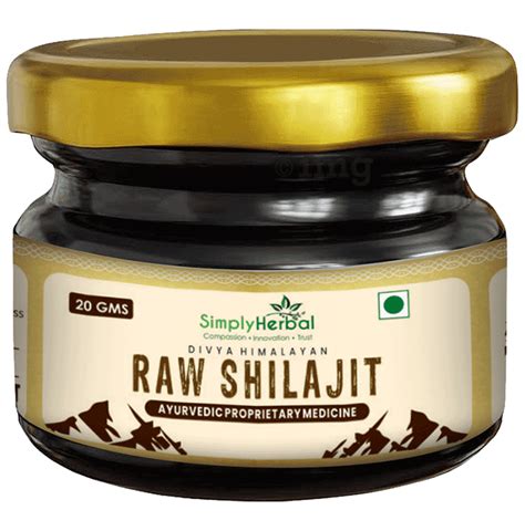 Simply Herbal Divya Shilajit Raw Shilajit Resin Buy Jar Of Gm