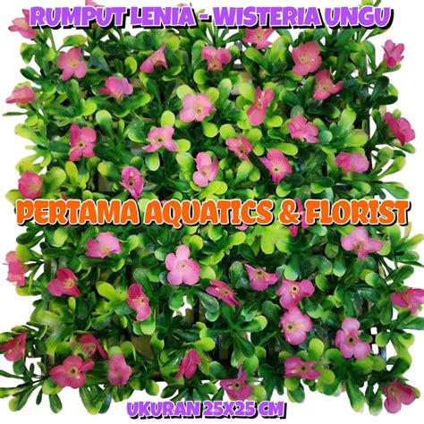 Jual Rumput Lenia Hijau Wisteria Ukuran X Cm Bunga Plastik