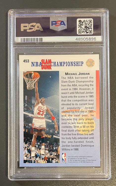 Nba Michael Jordan Upper Deck Slam Dunk Card Psa Kaufen Auf