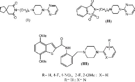 Buspirone I Ipsapirone II And Benzo B Thiophene Carboxamide